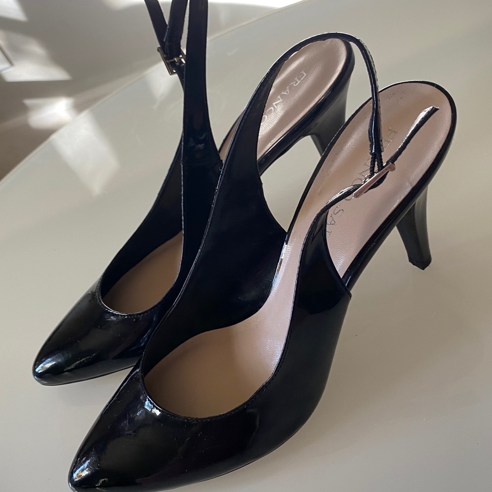 Franco Sarto Patent Leather Slingback Pump Size 10